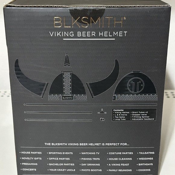 “Viking Beer Helmet” Silver Holds 2/12 Oz Cans Hands Free Drinking Party, Sport - Picture 5 of 6